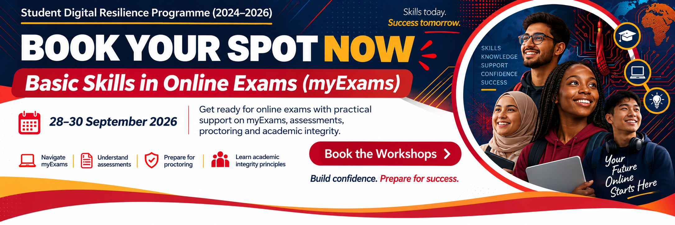 Click here to book for the myExams webinars.
