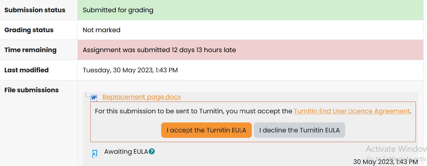 how to submit assignment on moodle app