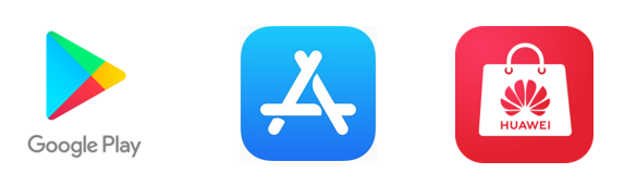 Google Play Store
Apple App Store
Huawei App Store