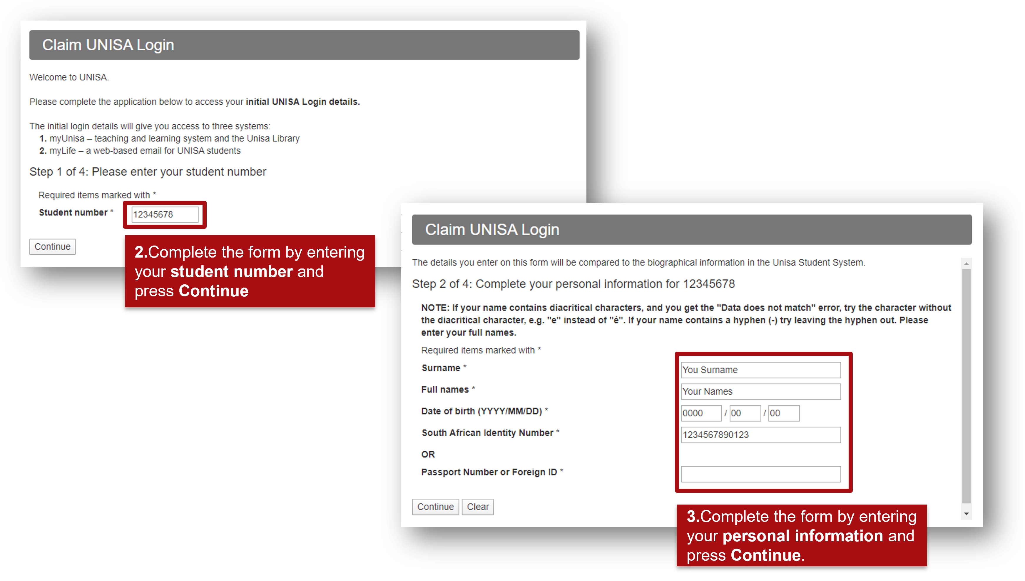 Fill in the required fields and complete all the steps to claim your password.