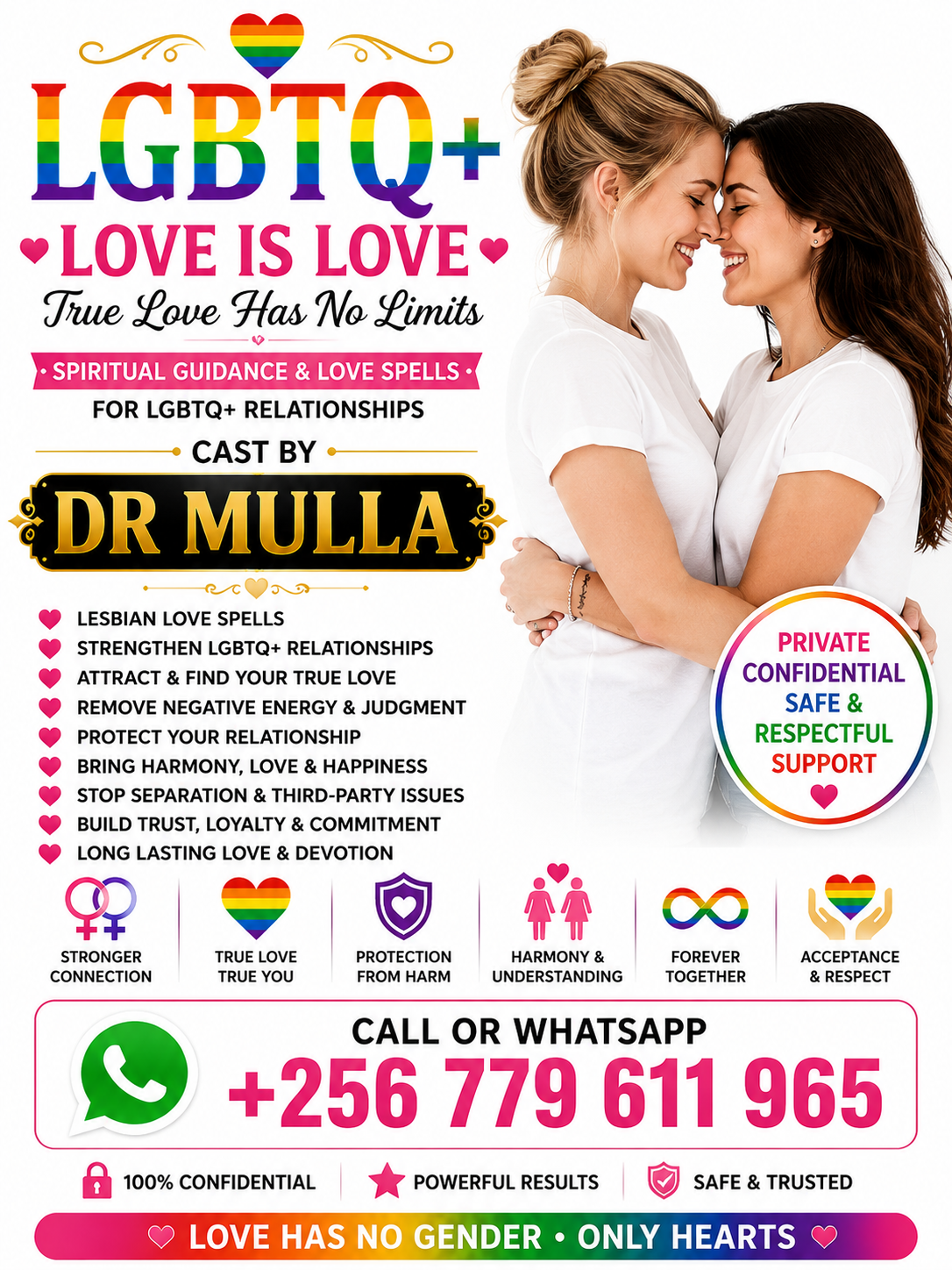 LGBTQ+ Love Spells to Reunite Couples, Ignite Passion, Commitment and Lasting Relationships – Call/WhatsApp +256 779 611 965